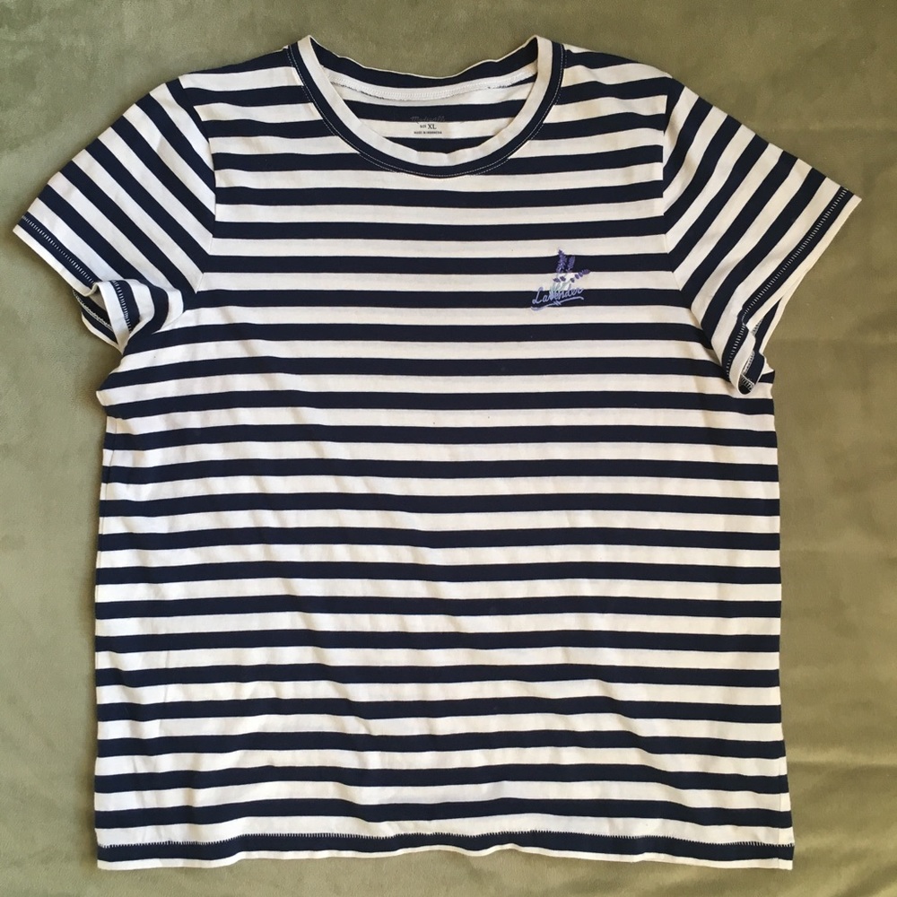 Madewell Lavender Embroidered Northside VintageTee